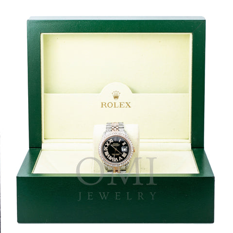 Rolex Datejust 116201 36MM Black Diamond Dial With Diamond Two Tone Jubilee Bracelet