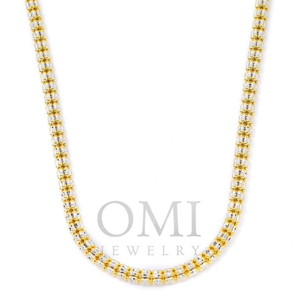 10K Yellow Gold 4mm Ice Chain Available In Sizes 18