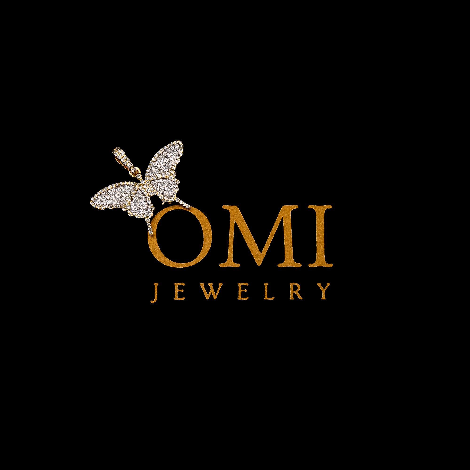 10K GOLD DIAMOND BUTTERFLY PENDANT 0.60 CT