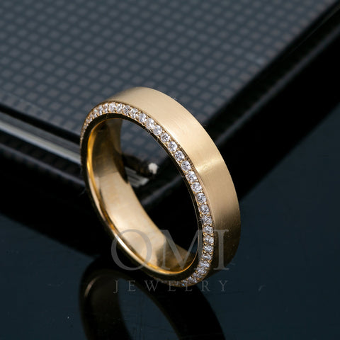 14K YELLOW GOLD RING WITH 0.98 CT  DIAMONDS