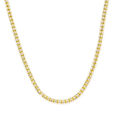 10K Yellow Gold  3.16mm Ice Chain Available In Sizes 18