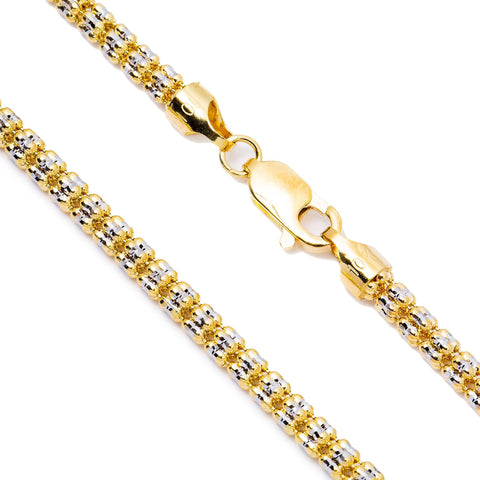 10K Yellow Gold  3.16mm Ice Chain Available In Sizes 18