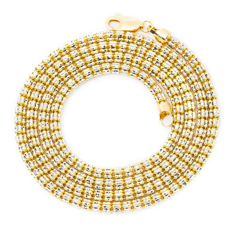 10K Yellow Gold  3.16mm Ice Chain Available In Sizes 18