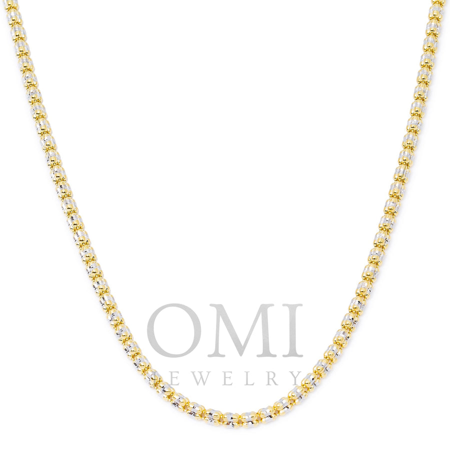 10K Rose Gold 3.40mm Ice Chain Available In Sizes 18-26 - OMI Jewelry