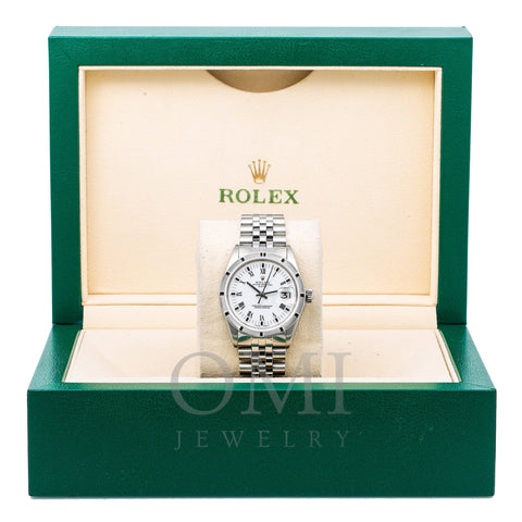 Rolex Oyster Perpetual Date 1500 34MM White Dial With Stainless Steel Jubilee Bracelet