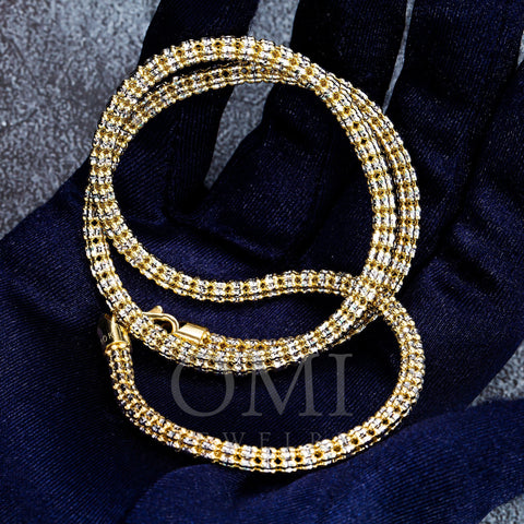 10K Yellow Gold 4mm Ice Chain Available In Sizes 18