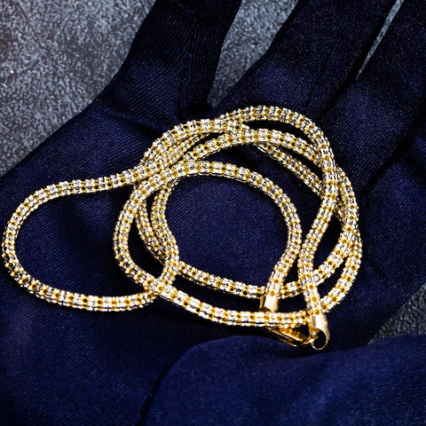 10K Yellow Gold  3.16mm Ice Chain Available In Sizes 18