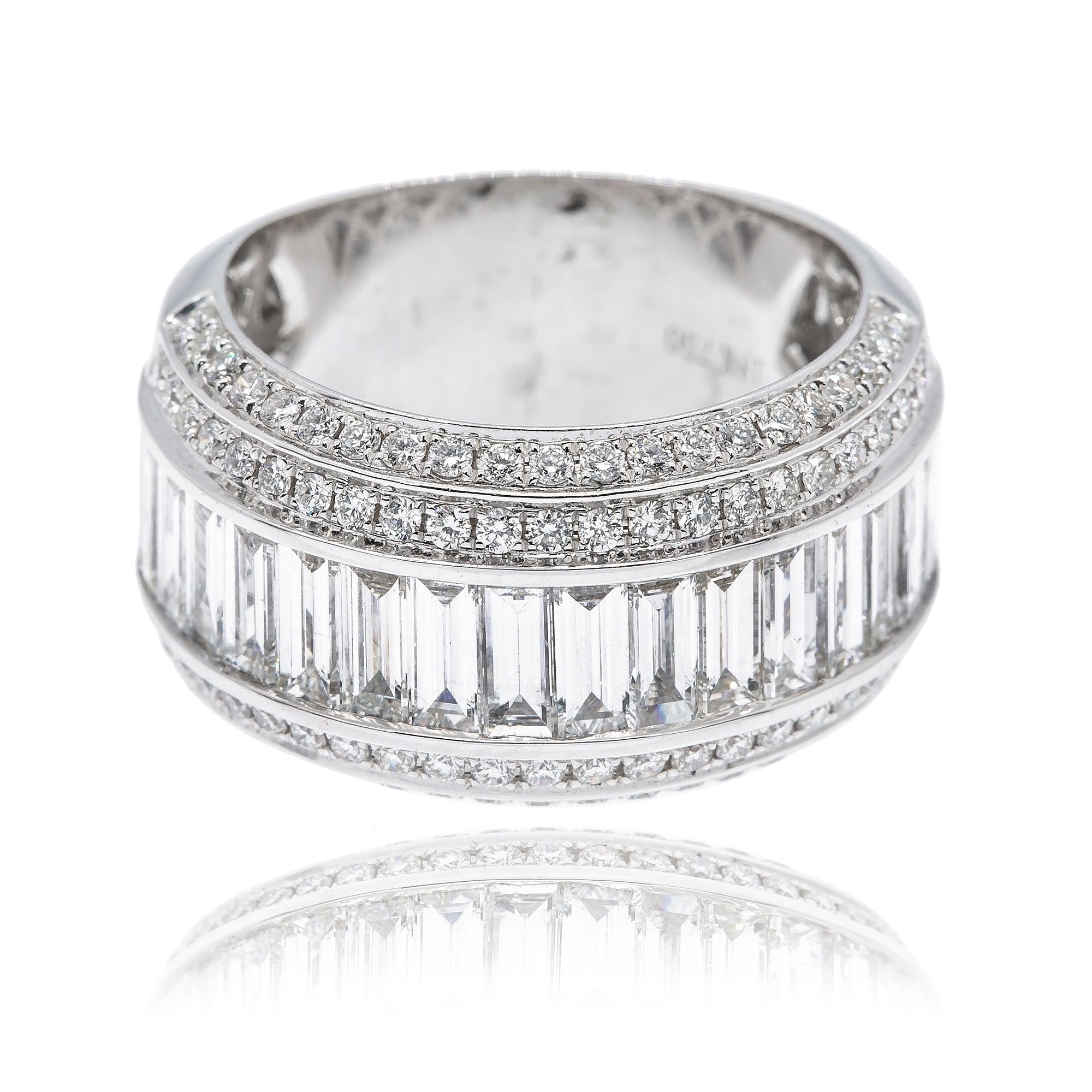 18K White Gold Ladies Ring with 3.11 CT Diamonds