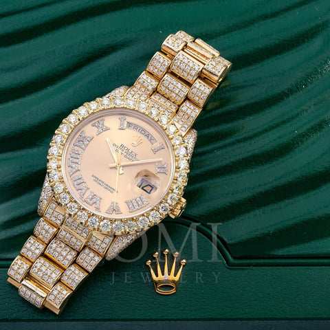 Rolex Day-Date 18038 36MM Champagne Diamond Dial With Yellow Gold Bracelet