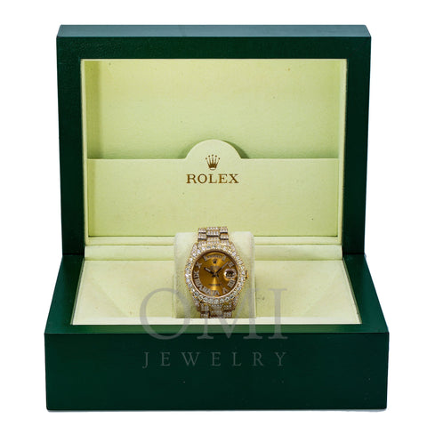 Rolex Day-Date 18038 36MM Champagne Diamond Dial With Yellow Gold Bracelet