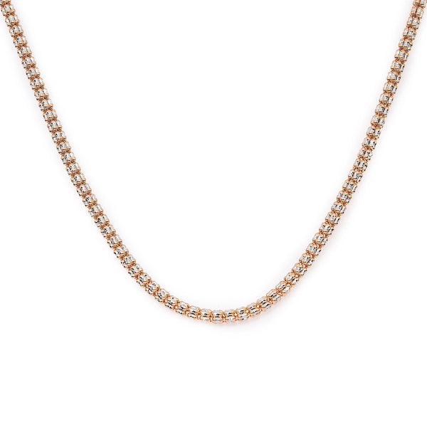 10K Rose Gold 3.35mm Ice Chain Available In Sizes 18