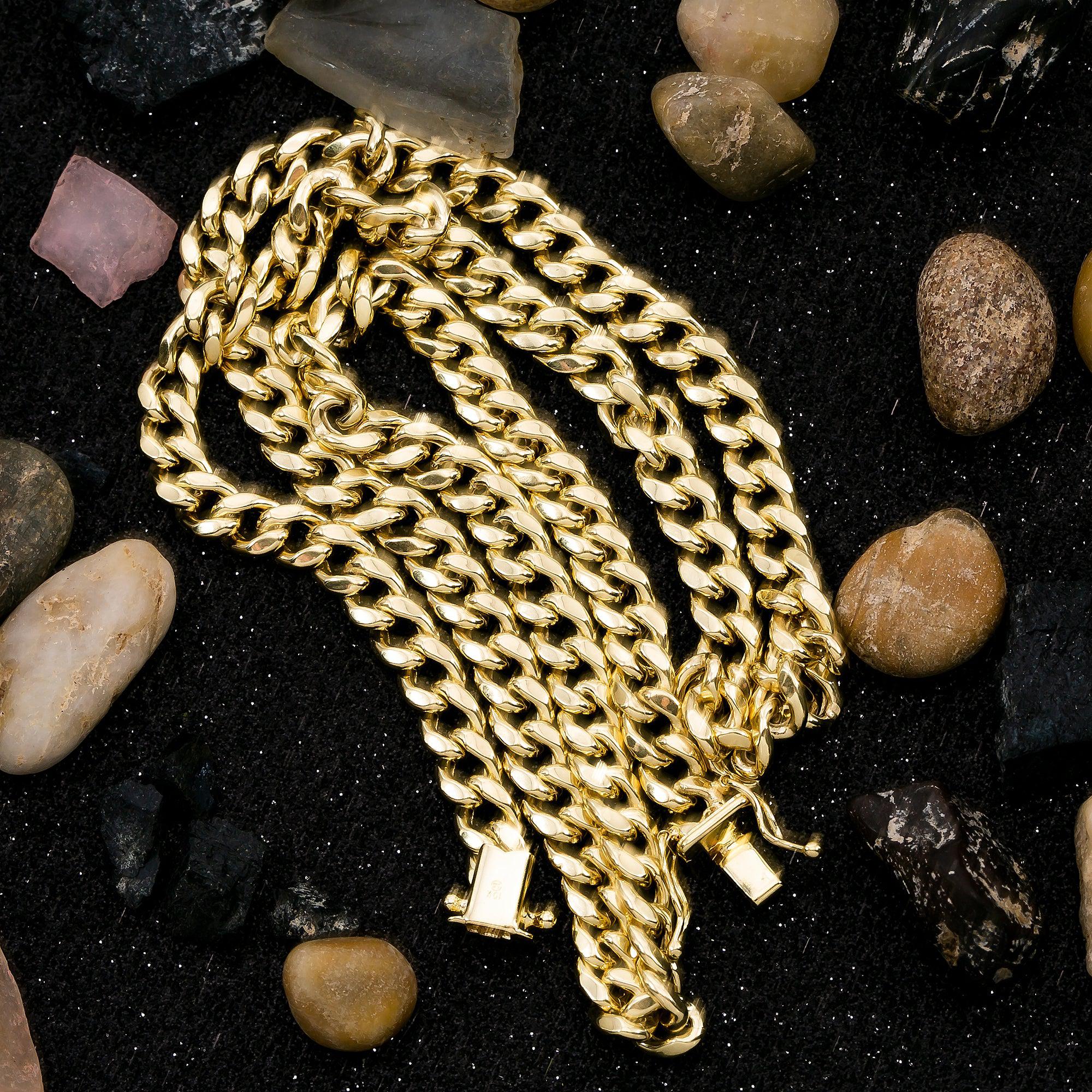 10k Yellow Gold 5mm Hollow Cuban Link Available In Sizes 18"-26"