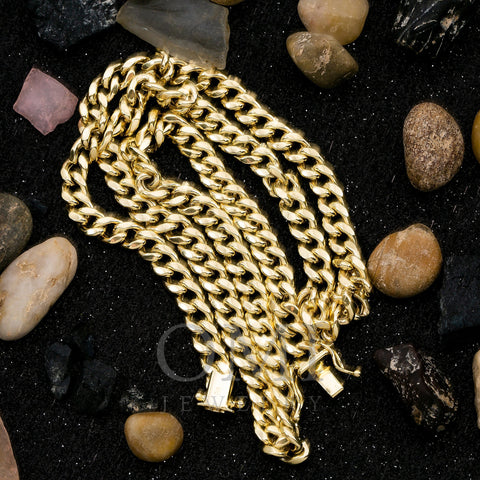 10k Yellow Gold 5mm Hollow Cuban Link Available In Sizes 18