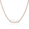 10K Rose Gold 2.5mm Ice Chain Available In Sizes 18"-26"