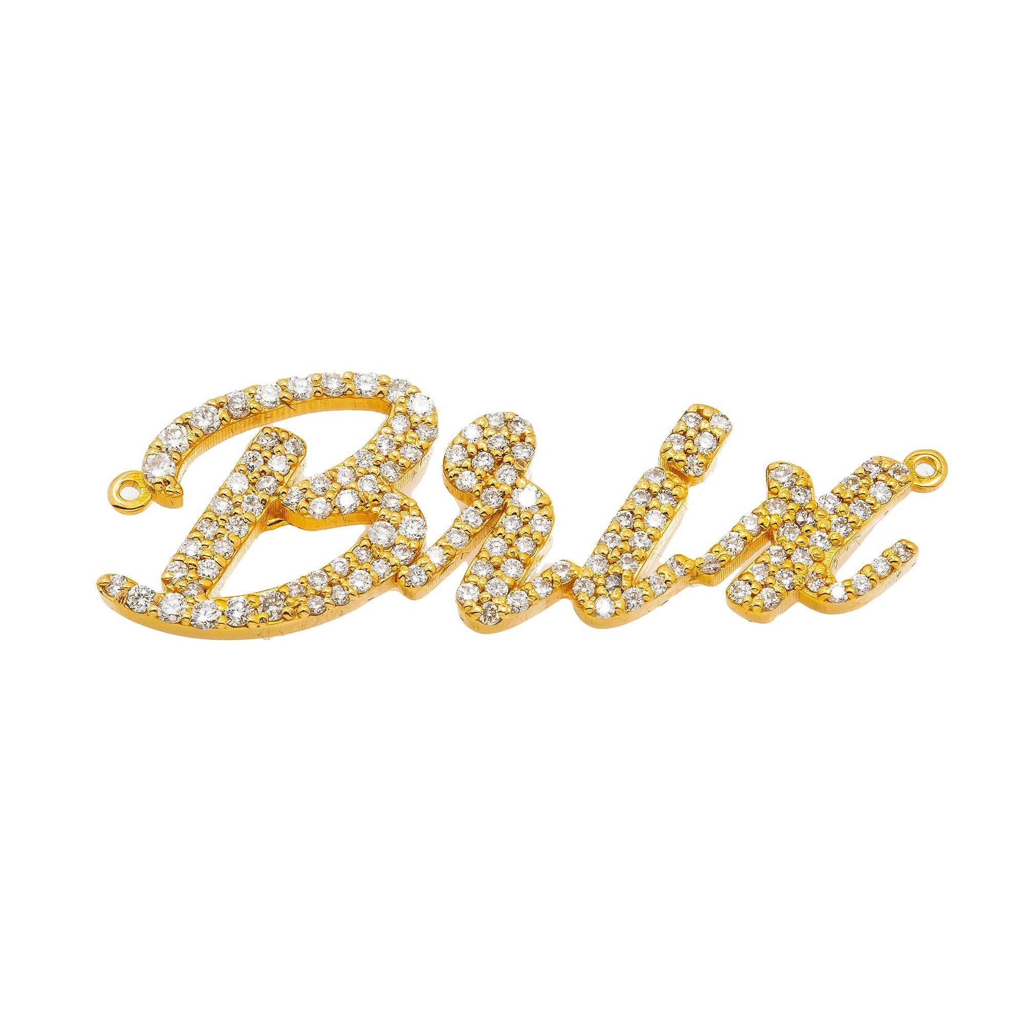 14K YELLOW GOLD UNISEX PENDANT WITH 1.5 CT DIAMONDS
