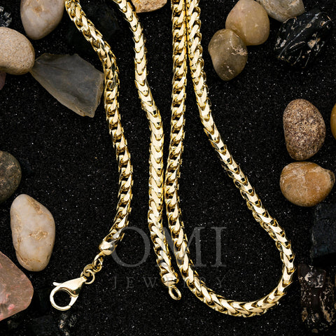 10k Yellow Gold 5mm Millennium Franco Chain Available In Sizes 18