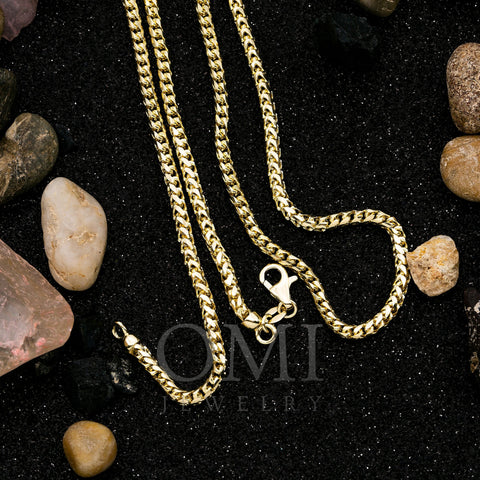10k Yellow Gold 4mm Millennium Franco Chain Available In Sizes 18