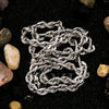 10k White Gold 5mm Hollow Rope Chain Available In Sizes 18"-26"