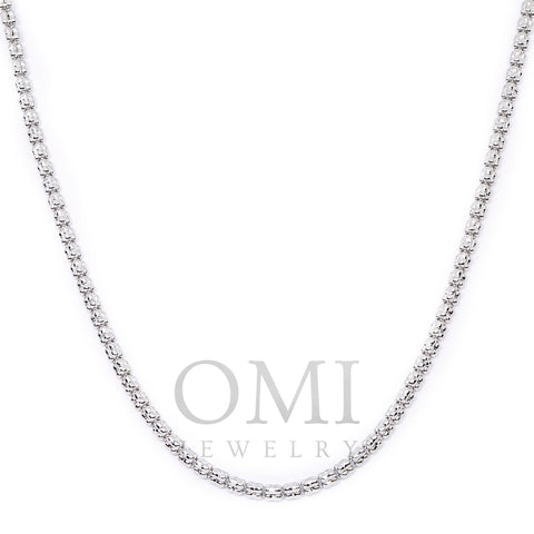 10K White Gold Ice Chain 2.33mm Available In Sizes 18