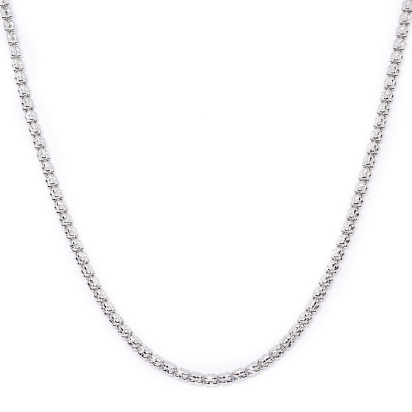 10K White Gold Ice Chain 2.33mm Available In Sizes 18