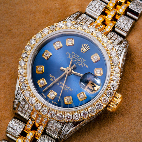 Rolex Datejust 26MM Blue Diamond Dial With Two Tone Diamond Jubilee Bracelet