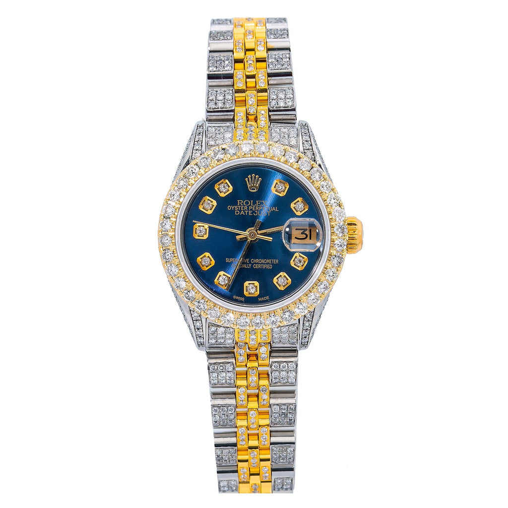 Rolex Datejust 26MM Sapphire Diamond Dial And Bezel With Two Tone Jubi -  OMI Jewelry