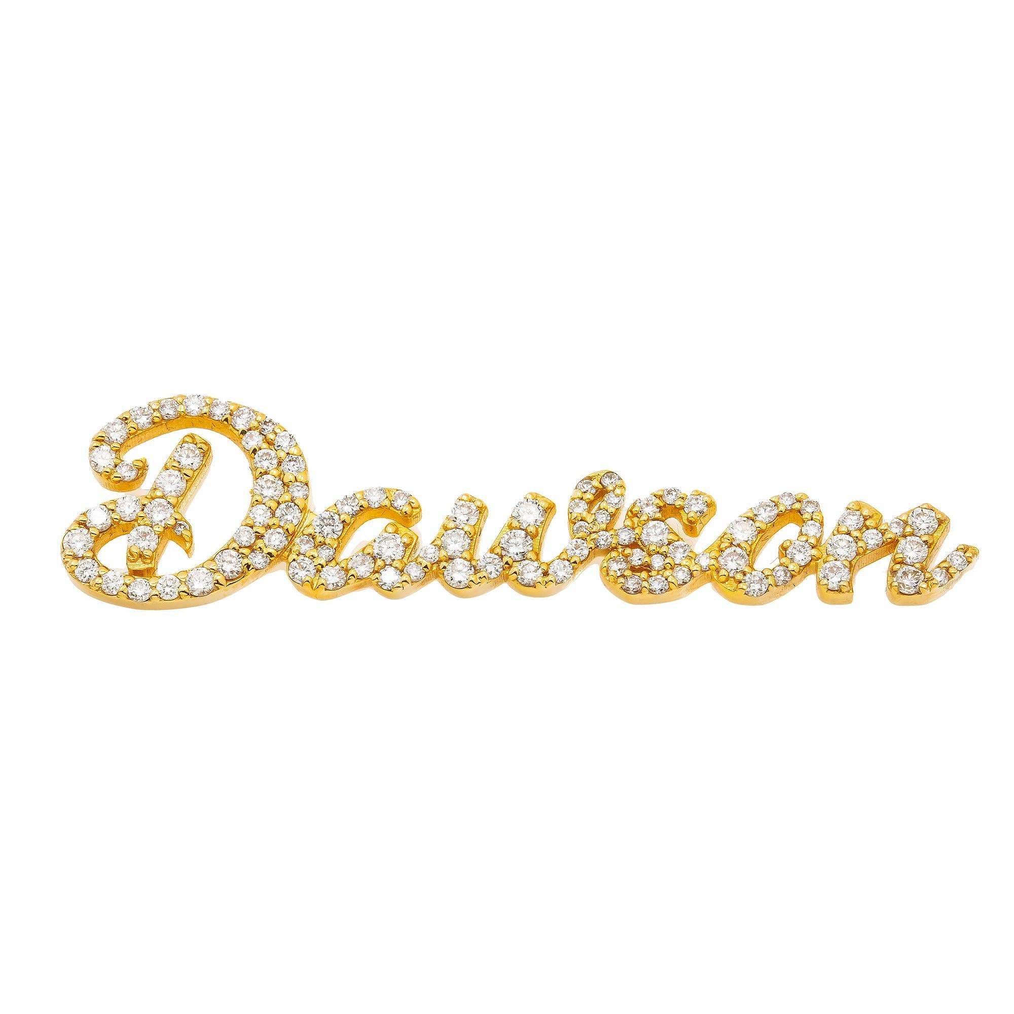 14K YELLOW GOLD DIAMOND CUSTOM PENDANT