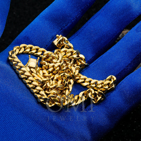 10k Yellow Gold 6mm Hollow Cuban Link Available In Sizes 18