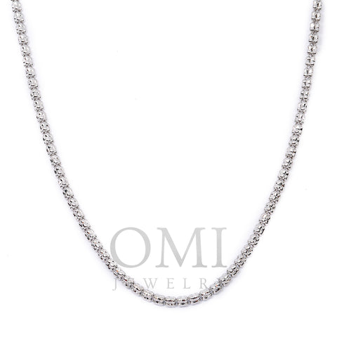 10K White Gold 2.28mm Ice Chain Available In Sizes 18