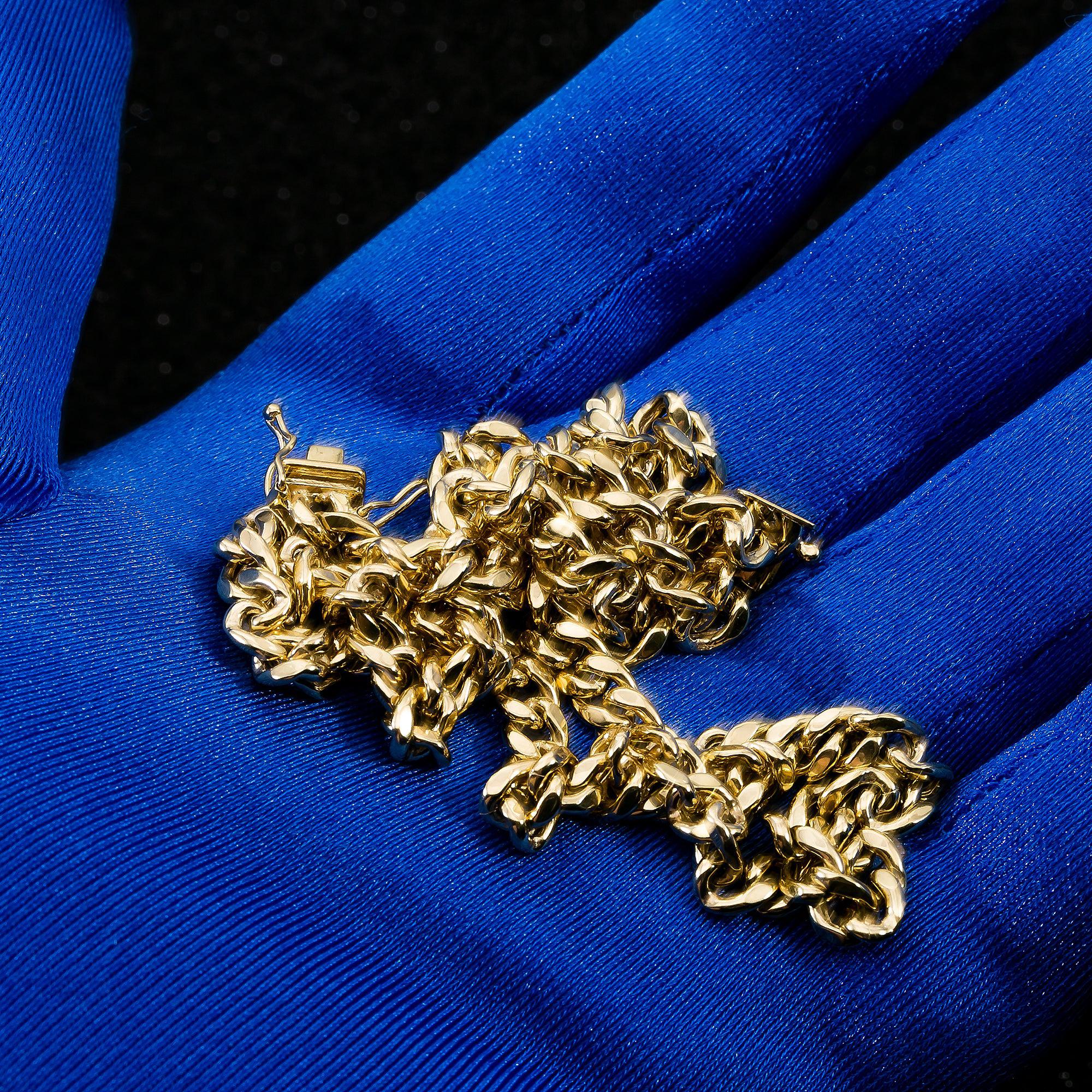 10k Yellow Gold 5mm Hollow Cuban Link Available In Sizes 18"-26"