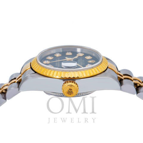 Rolex Lady-Datejust 69173 26MM Black Diamond Dial With Two Tone Jubilee Bracelet