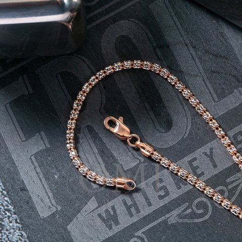 10K Rose Gold 2.5mm Ice Chain Available In Sizes 18
