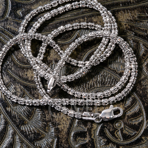 10K White Gold Ice Chain 2.33mm Available In Sizes 18