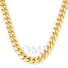 14K Solid Yellow Gold Miami Cuban Chain 11mm Available In Sizes 18"-26"