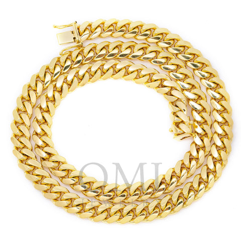 14K Yellow Gold 8.55mm Miami Cuban Link Chain Available In Sizes 18