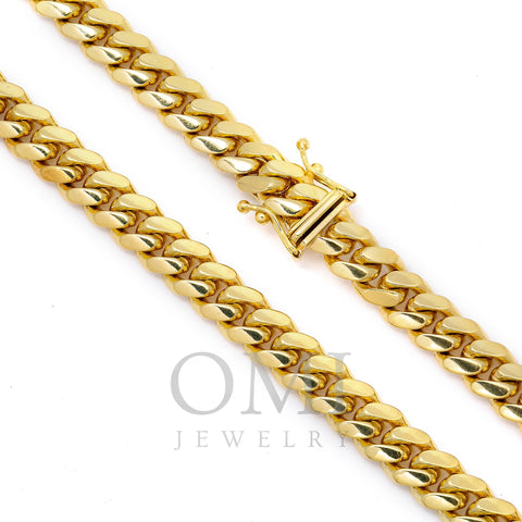 14K Yellow Gold 6.36mm Miami Cuban Chain Available In Sizes 18
