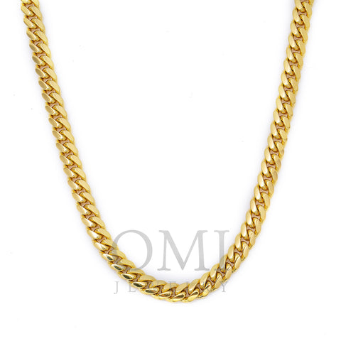 14K Yellow Gold 4.92mm Miami Cuban Chain Available In Sizes 18