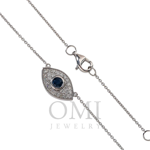 Minimalist Evil Eye Necklace in Sterling Silver Evil Eye – YanYa