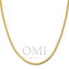 14K Yellow Gold 2.55mm Cuban Chain Available In Sizes 18"-26"