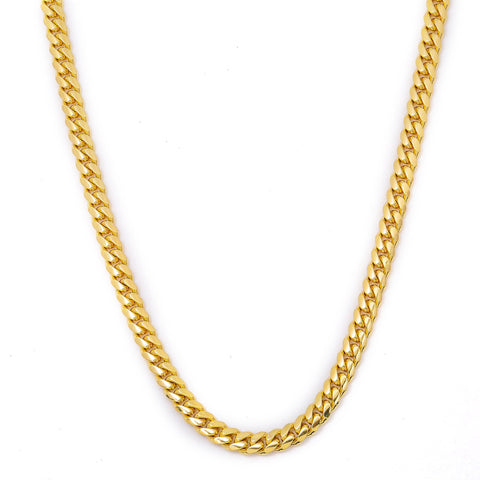 14K Yellow Gold 3.178mm Cuban Chain Available In Sizes 18