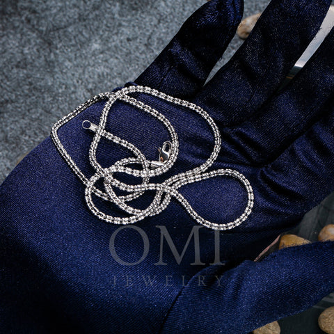 10K White Gold 2.28mm Ice Chain Available In Sizes 18