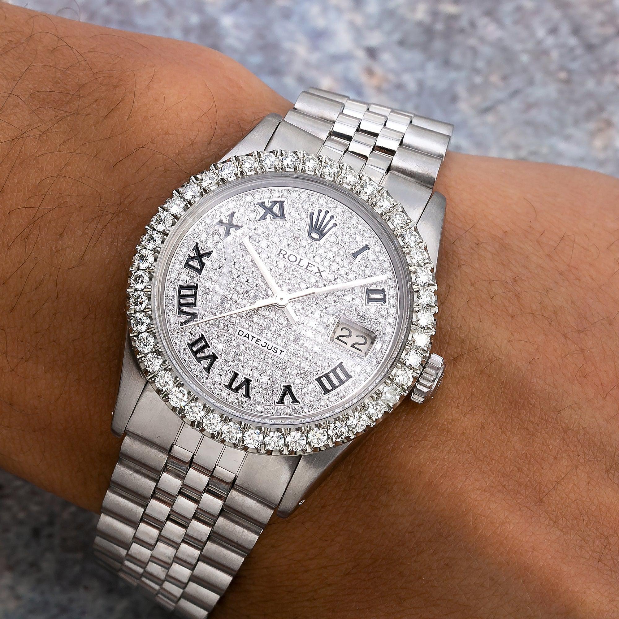 Rolex Datejust 16014 36MM White Diamond Dial With Stainless Steel Bracelet