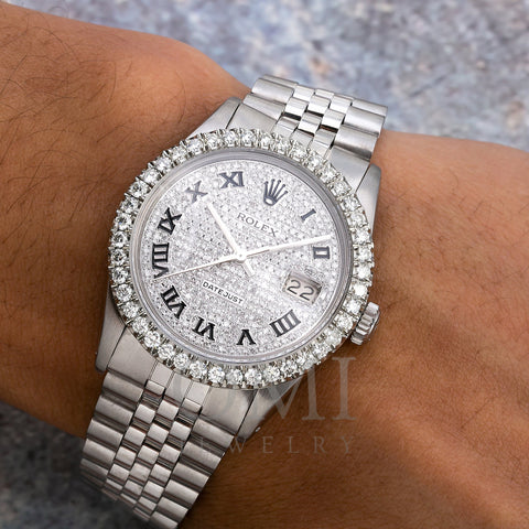 Rolex Datejust 16014 36MM White Diamond Dial With Stainless Steel Brac ...