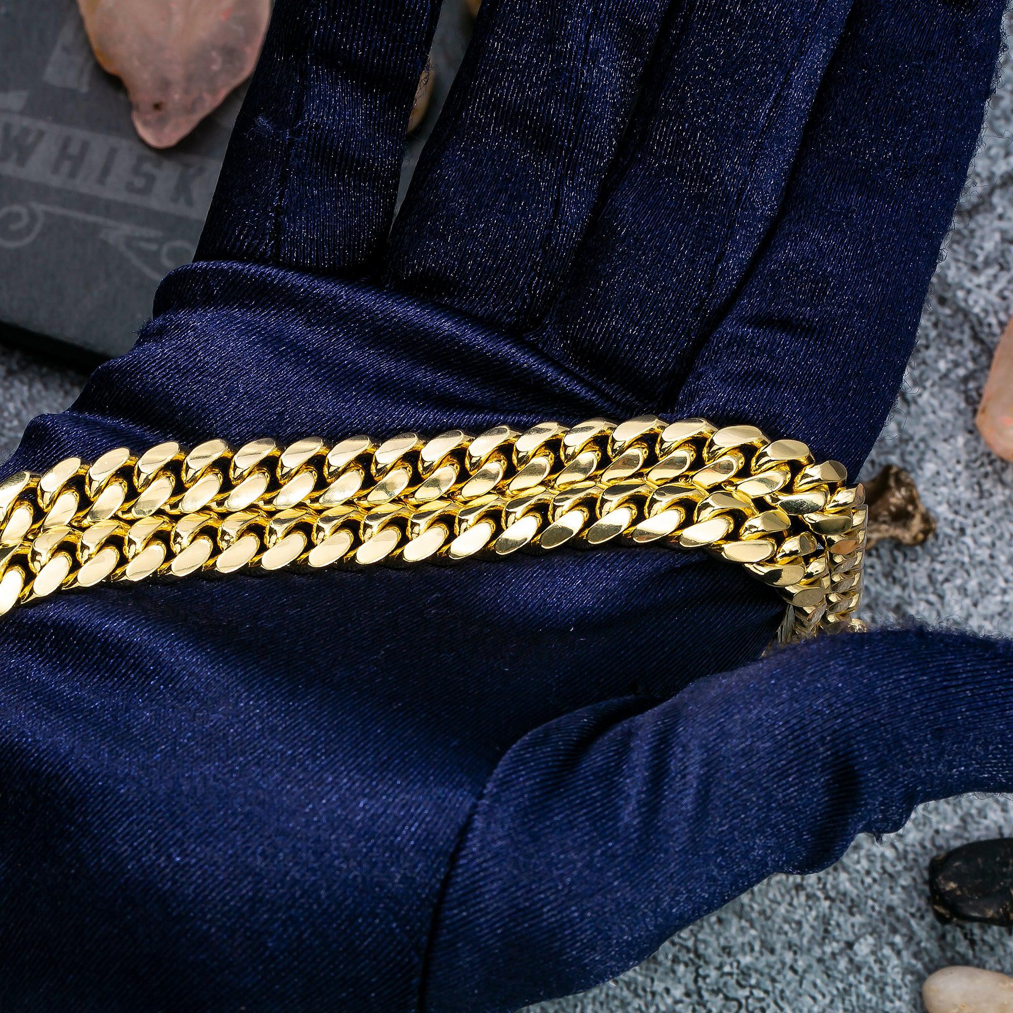 14K Yellow Gold 8.55mm Miami Cuban Link Chain Available In Sizes 18"-26"