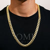 14K Solid Yellow Gold Miami Cuban Chain 11mm Available In Sizes 18"-26"