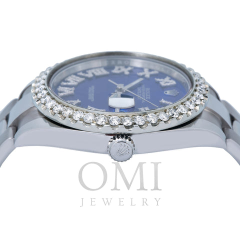 Rolex Datejust II 116300 41MM Blue Diamond Dial With 3.25 CT Diamonds