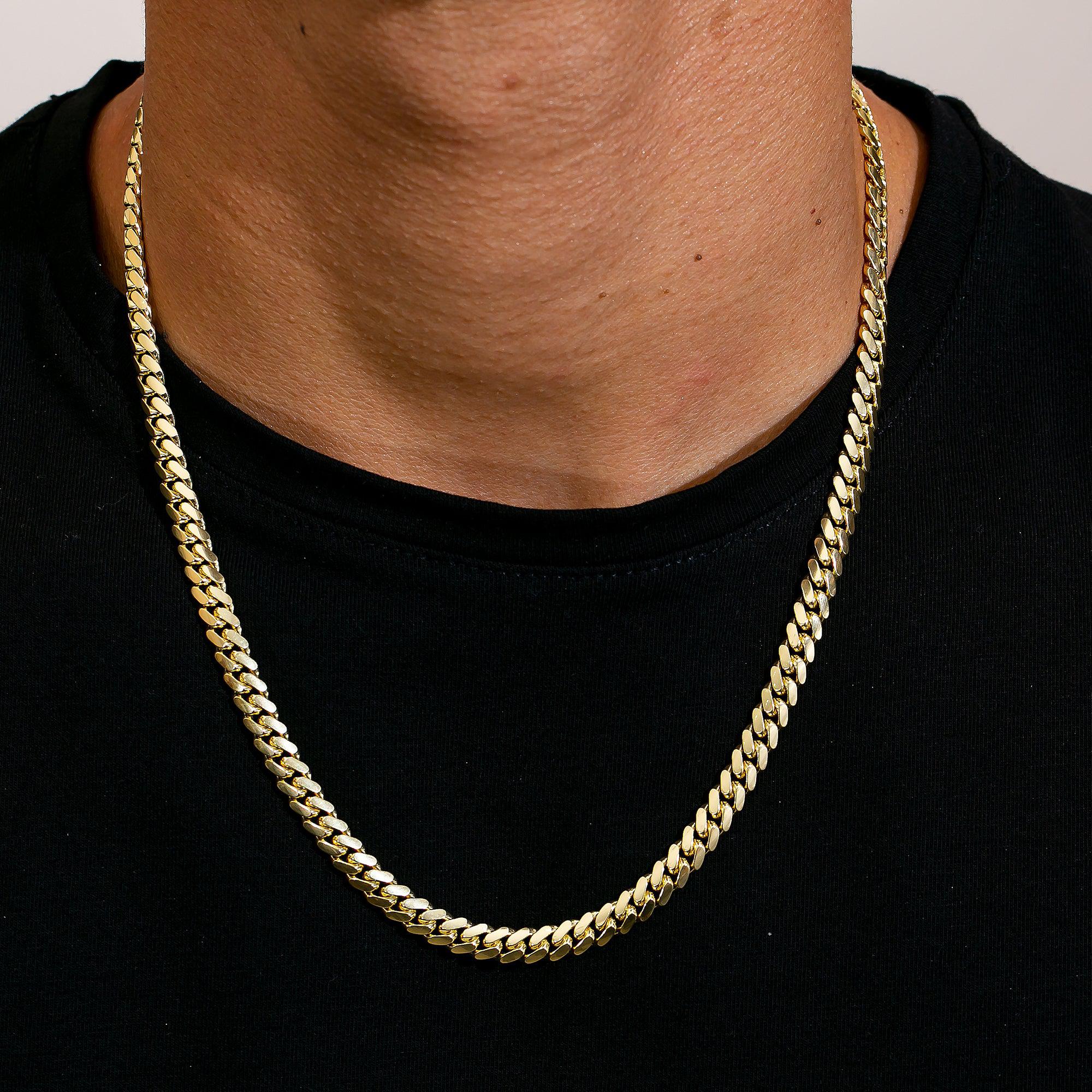 14K YELLOW GOLD 5.43MM MIAMI CUBAN LINK CHAIN AVAILABLE IN SIZES 18"-26"