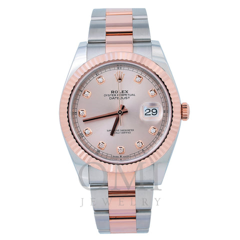 Rolex Datejust 41 126331 41MM Pink Diamond Dial With Two Tone Jubilee Bracelet