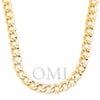10K Yellow Gold 9mm Hollow Cuban Link Chain Available In Sizes 18"-26"