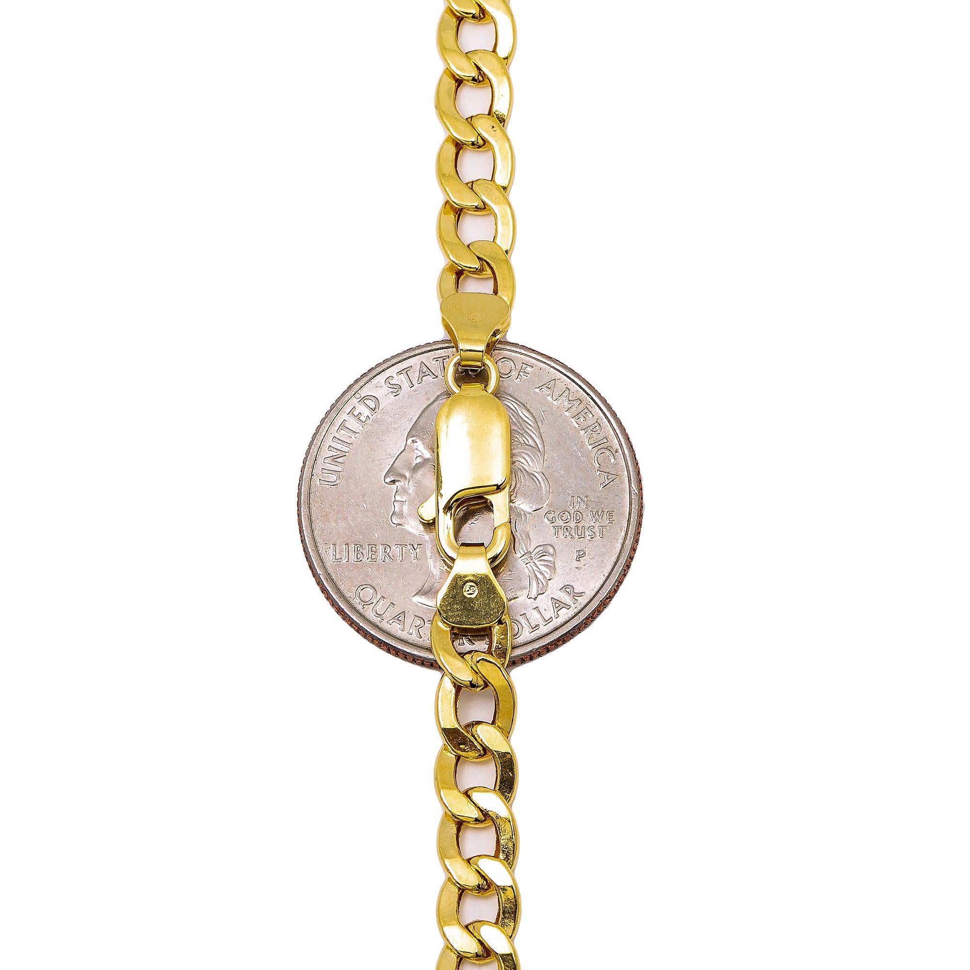 10K Yellow Gold 5mm Hollow Cuban Link Chain Available In Sizes 18